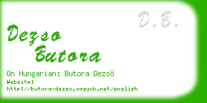 dezso butora business card